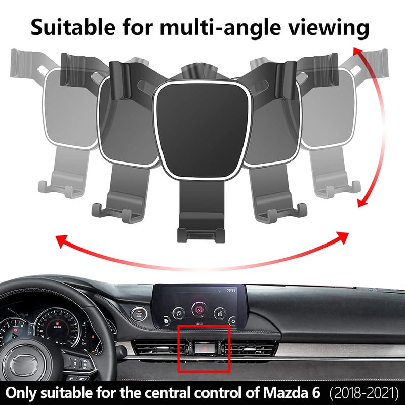 musttrue Car Phone Holder for Mazda 6 2018 2019 2020 2021 Auto Accessories Navigation Bracket Interior Decoration Mobile Cell Phone Mount - Image 5